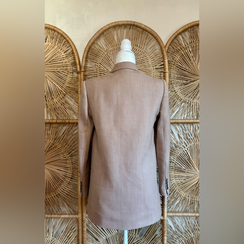Rebecca Taylor Wool Herringbone Double Breast Blazer - Picture 3 of 8
